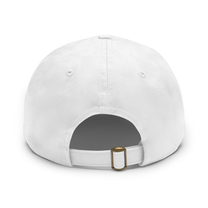 White + Grey TM Emblem Dad Hat (Round Patch)