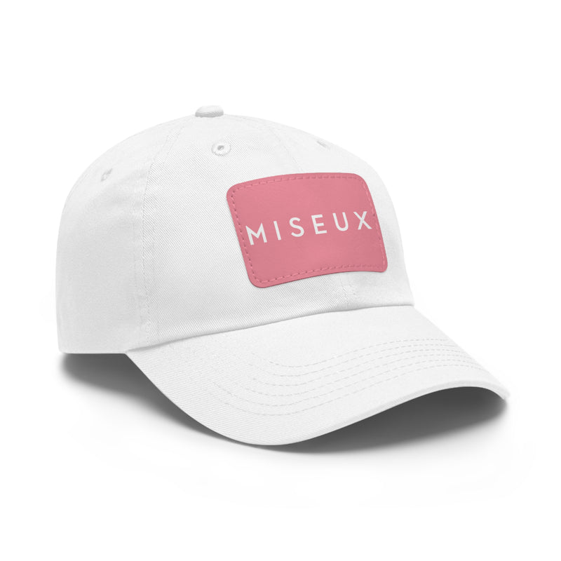 White Miseux Dad Hat (Rectangular Patch)