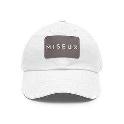 White Miseux Dad Hat (Rectangular Patch)