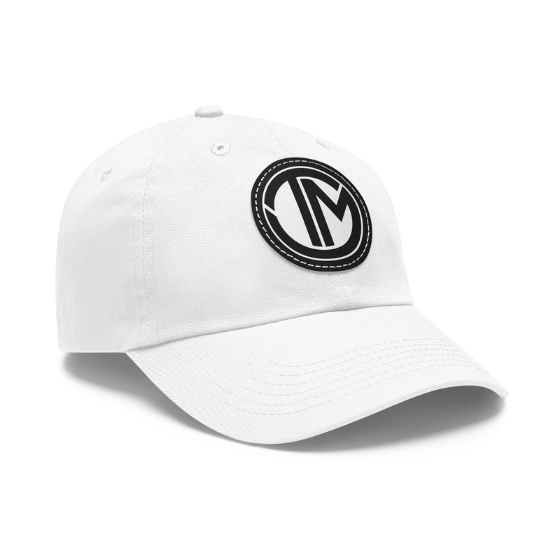 White + Black TM Emblem Dad Hat (Round Patch)