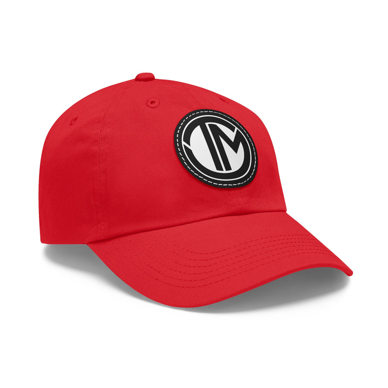 Red + Black TM Emblem Dad Hat (Round Patch)