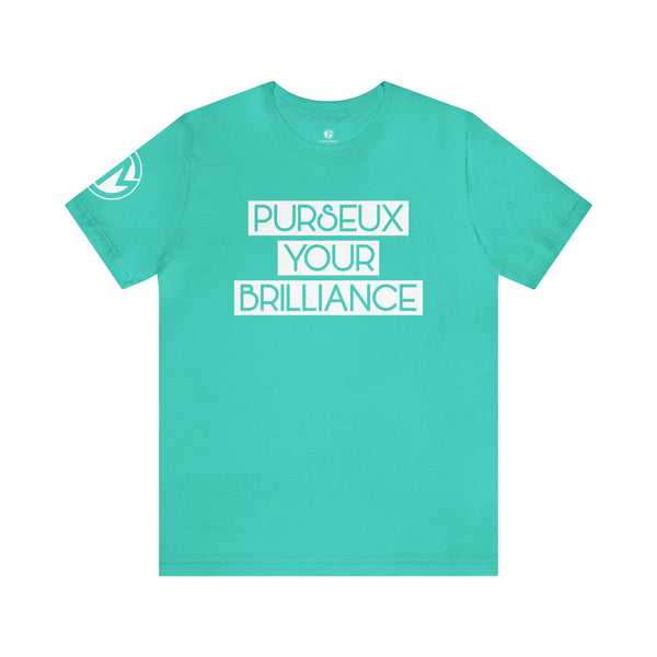 Teal + White PURSEUX Tee