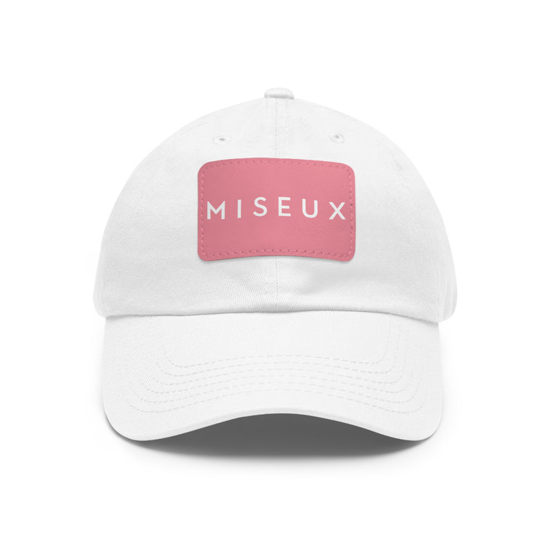 White Miseux Dad Hat (Rectangular Patch)