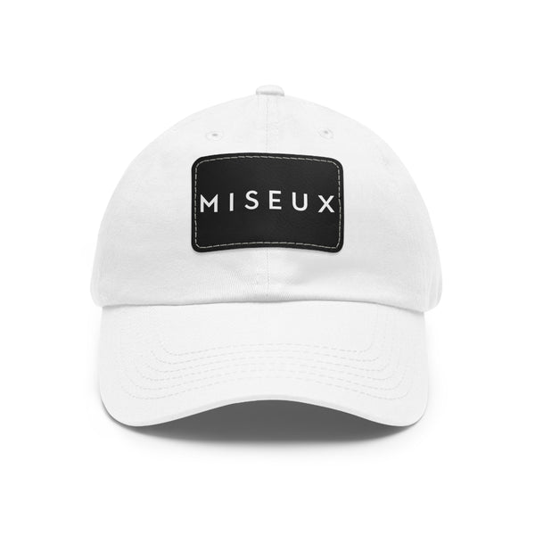 White Miseux Dad Hat (Rectangular Patch)