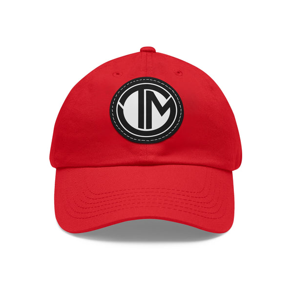 Red + Black TM Emblem Dad Hat (Round Patch)