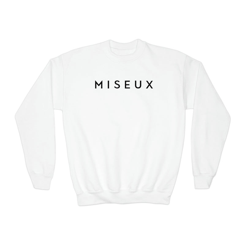 Youth White + Black Sweatshirt