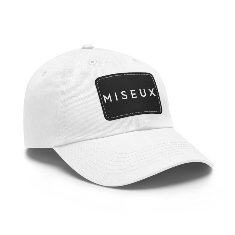 White Miseux Dad Hat (Rectangular Patch)